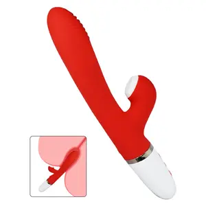 人気のスタイルの赤いハンドヘルド振動スラッピングGスポット女性のプッシーマッサージャー膣電気バイブレーター女性の大人のおもちゃ