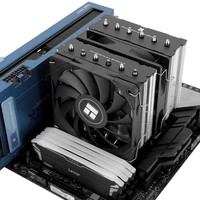 Refroidisseur d'air pour processeur Thermalright RK120 SE à double tour, doté de six caloducs et de ventilateurs PWM haute performance entièrement noirs