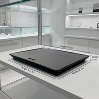 Vitrine en plastique PP avec couvercle en acrylique pour objets de collection, modèles et électronique (ouverture latérale longue/ouverture latérale courte)