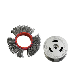 Détartreur pneumatique à <span class=keywords><strong>aiguilles</strong></span>, décapage de rouille de navires, roue à support en aluminium de 23 mm, brosse métallique pour décapage de peinture, ponçage de rugosité - Product Image 3