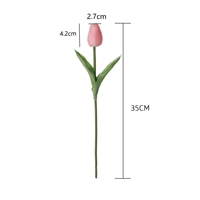 Bunga Tulip Mini PU Buatan, Simulasi Tinggi, Lembut, untuk Pernikahan, Hari Valentine, Dekorasi Rumah, Grosir Lintas Negara