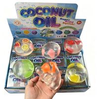 Jouet anti-stress transparent en forme de pomme à presser, à l'huile de coco, cadeau de Noël, jouet à presser pour Halloween, pomme de Noël