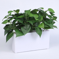Fondo de Pared Artificial con Plantas, Decoración Navideña de Plástico, Bonsái Moderno en Maceta, Ecológico y de Alta Simulación