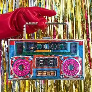 <span class=keywords><strong>Bolso</strong></span> de <span class=keywords><strong>mano</strong></span> creativo con diamantes de imitación para mujer, ideal para bodas y fiestas, con correa para el hombro. - Product Image 1
