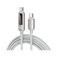 Kabel Layar Digital Aktif Sentuh 240W Kustom dengan Konektor Paduan Seng Pengisian Cepat Tipe-C untuk I Phone Huawei Android Laptop