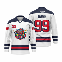 Jersey Hoki Es OEM Full Sublimasi Custom untuk Tim Dewasa, Latihan dan Pertandingan Hoki Es