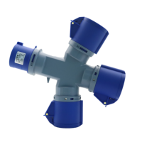 Prise industrielle HFE HFN-1023 16A 32A 3 broches 3 voies avec adaptateur multiprise BLEU 220V IP44