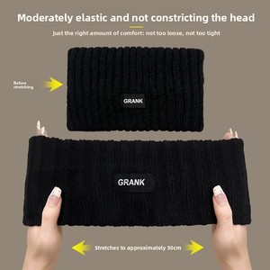 Fascia per capelli in maglia con logo a <span class=keywords><strong>lettere</strong></span>, calda, per protezione frontale, sciarpa sportiva alla moda per uso quotidiano all'aperto da donna - Product Image 6