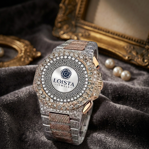 Nuevo Reloj de Diamantes Moissanite con Diseño Moderno, Correa de Acero Inoxidable Plateada, Pasa el Test de Diamantes, Estilo Hip Hop para Fiestas, PARA LOISTA - Product Image 2
