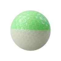 Balle de golf semi-transparente bicolore, noyau en caoutchouc synthétique, revêtement en Surlyn Dupont pour la pratique en extérieur