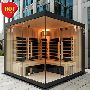 <span class=keywords><strong>Casa</strong></span> de madera prefabricada de <span class=keywords><strong>Finlandia</strong></span> de diseño moderno con sala de vapor de sauna al aire libre hecha principalmente de madera maciza Hemlock - Product Image 6