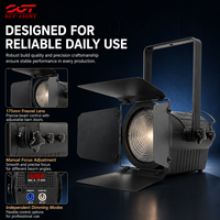 Projecteur LED Leko Fresnel 200W lumière du jour, lentille 175mm, CRI95, DMX512, mise au point manuelle pour théâtre, studio, église, conférence, événement, OEM