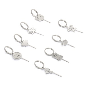Éjecteur de carte SIM en acier inoxydable, porte-clés motif Lotus Aigle Couronne, accessoire universel pour téléphone portable, 12 pièces avec polissage - Product Image 5