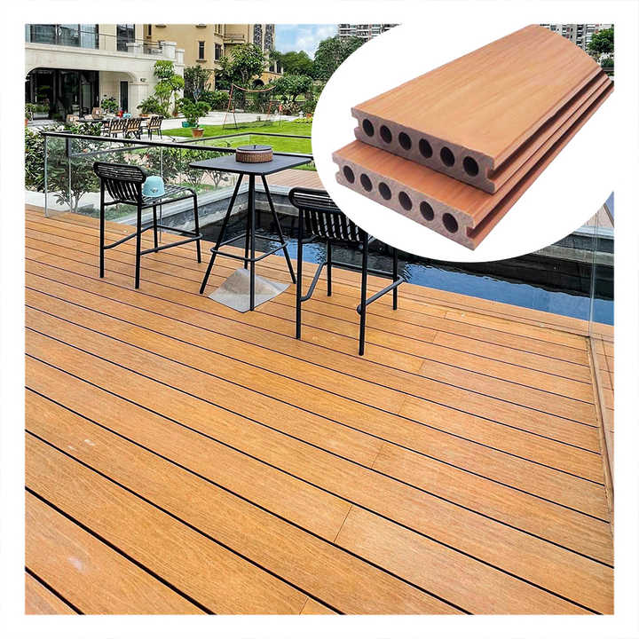 Hollow WPC Decking Boards Wood Plastic Composite Outdoor Flooring for ...