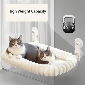 नकली खरगोश फर बिल्ली हैममॉक नरम गर्म फांसी पालतू बिस्तर खिड़की के लिए - Product Image 4