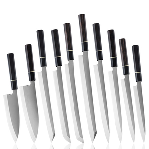 Ensembles de couteaux à <span class=keywords><strong>saumon</strong></span> japonais en acier inoxydable 9Cr18Mov Kiritsuke Sushi Sashimi Ensembles de couteaux à poisson Manche en bois d'ébène et corne de buffle - Product Image 2