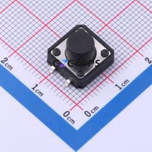 TS-1094S-A9B3-D2 Tactile Switch SMD-4P,12x12mm Switch Single Pole Single Throw Round Button 2.5N Vertical Mount - Product Image 1