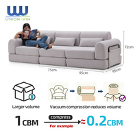 Union Win ensemble de canapé pouf modulaire chaise en mousse canapé lit sous vide sans cadre salon meubles paresseux canapé à compression