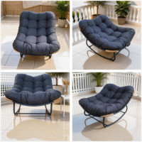 Fabricant de chaises à bascule en rotin de luxe : Chaise longue en osier de qualité commerciale pour balcon de complexe hôtelier et espace public - Support OEM