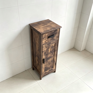 <span class=keywords><strong>Meuble</strong></span> <span class=keywords><strong>de</strong></span> <span class=keywords><strong>rangement</strong></span> rustique en bois marron style ferme à 3 étagères, petite armoire <span class=keywords><strong>de</strong></span> style campagnard, <span class=keywords><strong>meuble</strong></span> <span class=keywords><strong>de</strong></span> <span class=keywords><strong>salle</strong></span> <span class=keywords><strong>de</strong></span> <span class=keywords><strong>bain</strong></span> sur pied - Product Image 2