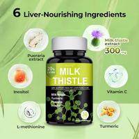 Milk Thistle Silymarin Marianum 16 Kapsul Detoksifikasi Hati & Dukungan Antioksidan Menutrisi Perut untuk Dewasa