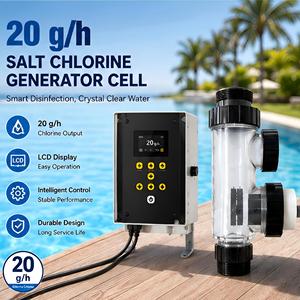 Système de désinfection durable pour piscine <span class=keywords><strong>20G</strong></span>/H, électrolyse de l'eau salée, générateur de <span class=keywords><strong>chlore</strong></span> à l'eau salée - Product Image 2