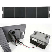 Panneau solaire pliable ETFE haute efficacité 200W pour station d'alimentation portable, chargeur solaire étanche IP67 avec béquilles pour camping-car