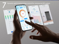 Système de filtration d'eau RO commercial avec UV, auto-nettoyant, surveillance TDS, verrouillage NFC pour usage domestique et extérieur