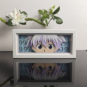 Boîte à ombre LED Jujutsu Kaisen Gojo Satoru, entrepôt américain en stock, expédition aujourd'hui, États-Unis, bleu néon vibrant, décoration murale d'anime 3D - Product Image 3