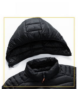Giacca Imbottita da <span class=keywords><strong>Uomo</strong></span> Personalizzata Leggera Calda Oversize M-8XL con Cappuccio Staccabile Antivento - Product Image 3