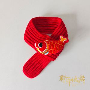 Cat pet scarf, bright red knitted <b>neck</b> <b>warmer</b> for New Year, festive accessory for cats and dogs, winter warmth - Product Image 3