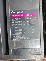Interrupteur automatique PLC NS1600H (MCCB) Micrologic 5.0A pour produit sous garantie