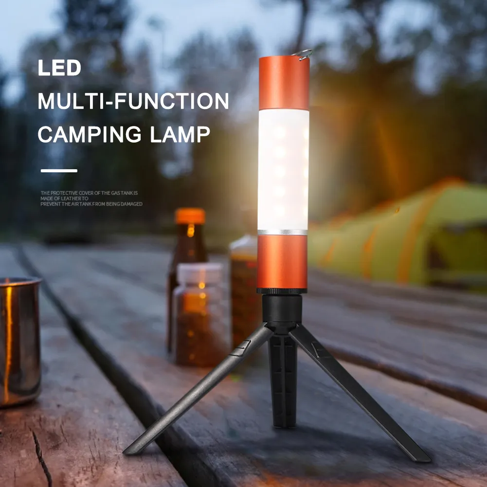 Led Work Powerful Lantern Torch Light Portable Flashlight 1800mAh Power Bank Camping Light for Outdoor Lighting Fishing