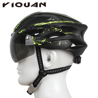 Casque de cyclisme professionnel avec visière solaire, accessoires de bicyclette, chapeau rigide, équipement d'équitation