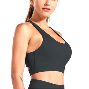 Sujetador deportivo de talla grande a prueba de golpes para mujer de alta calidad, hebilla trasera, sujetador de Yoga para gimnasio, correas ajustables, ropa activa de realce para mujer - Product Image 4