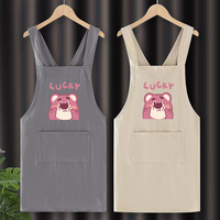 Tablier personnalisé avec logo, en pur coton, pour cuisine et usage domestique, nouveau style 2026, tablier de célébrité internet, spécial restauration, vêtement de travail de cuisine pour femmes