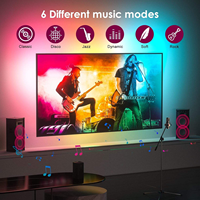 Bande lumineuse LED Tuya Smart TV avec synchronisation HDMI2.0 RGB, lumière ambiante, contrôle par application, variateur d'intensité, boîtier de synchronisation pour téléviseurs de 24 à 120 pouces, style Ambilight