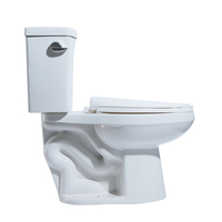 WC en céramique deux pièces Foshan Sanitary Ware, à double chasse, allongé, design moderne, évacuation en S, pour usage hôtelier, fabriqué en Chine