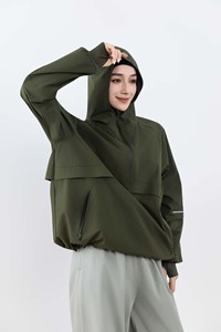 Vêtements de sport modestes personnalisés avec logo OEM, hauts pour femmes musulmanes, <span class=keywords><strong>anorak</strong></span> à capuche, vêtements de sport <span class=keywords><strong>en</strong></span> gros - Product Image 2