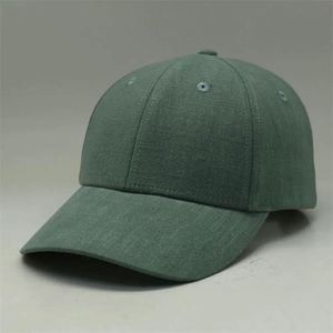 Casquette de baseball structurée en lin à 6 panneaux avec logo personnalisé, respirante en chanvre, fermeture arrière réglable avec sangle métallique, casquettes de baseball de créateur - Product Image 3