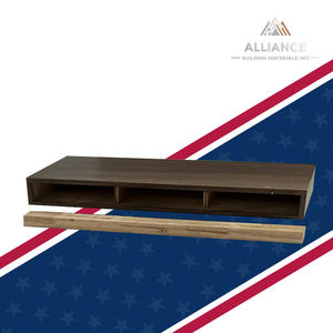 Estante flotante de chapa de madera de nogal 30/36/42 "W x 12" H x 3 "D Estante flotante de madera para ahorrar espacio Estante montado en la pared de estilo americano - Product Image 1