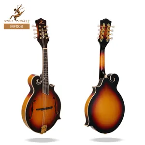 OEM Cina dibuat 8 senar Mandolin cemara atas Linden kembali Rosewood jembatan kualitas tinggi harga pabrik Mandolin untuk dijual