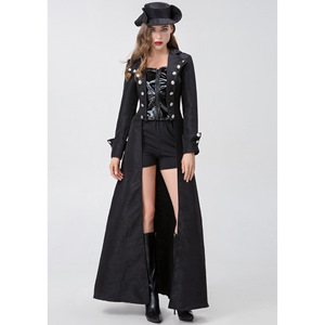 Costumes d'Halloween sexy en gros Costume de <span class=keywords><strong>punk</strong></span> <span class=keywords><strong>rock</strong></span> noir Costume d'Halloween pour femme pour mascarade - Product Image 6