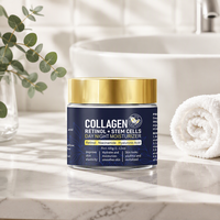 Crème Visage au Collagène, Crème Hydratante pour la Peau au Collagène, Crème Visage au Collagène 60g pour Femmes, Usage Quotidien à Domicile
