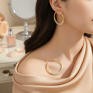 Commercio all'ingrosso Trending moda orecchini pendenti per le donne di lusso cuore di cristallo in acciaio inox strass vendita calda per le ragazze - Product Image 3