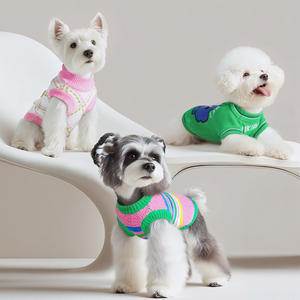 Suéter de Punto Cálido a Rayas para Cachorros, Otoño-Invierno, para West Highland White Terrier, Bichon Frise, Teddy, <span class=keywords><strong>Yorkshire</strong></span>, Japón, Corea - Product Image 5