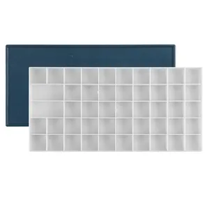 <span class=keywords><strong>Caja</strong></span> de pigmentos de plástico <span class=keywords><strong>para</strong></span> <span class=keywords><strong>acuarelas</strong></span>, <span class=keywords><strong>caja</strong></span> de paleta de colores transparente cuadrada con tapa abatible, 24/36/48 celdas, 1 unidad - Product Image 5