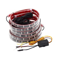 Bande lumineuse LED 5050 à double rangée, étanche conforme à la norme IP68, avec application de lumière à eau de direction, multifonctionnelle, idéale pour la guerre, 7 couleurs