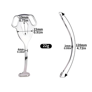 Cinturón de Castidad Cónico FRRK Femininzer para Transformación de Hombre a Mujer, Jaula Metálica Plana para Pene, Dispositivo BDSM - Product Image 6