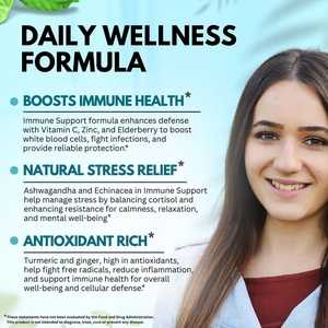 อาหารเสริมบำรุงภูมิคุ้มกันจากผลเอลเดอร์เบอร์รี่ สูตรเฉพาะ 8-in-1 60 แคปซูล บำรุงสุขภาพสำหรับผู้ใหญ่ แคปซูลเอลเดอร์เบอร์รี่ - Product Image 4